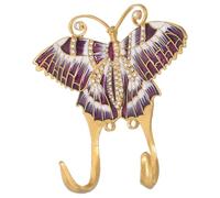 SHINEOFI Patère Murale en Alliage de Zinc Vintage Crochet Décoratif Double Peint à la Main Strass pour Suspendre Manteaux Chapeaux et Paquet Rangement Mural Gain de Place pour Entrée