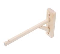 SHINEOFI Patère Robuste et Décorative en Bois Massif Murale Couleur Kaki Crochet Allongé Triangulaire pour L'entrée Rangement D'écharpes et Clés