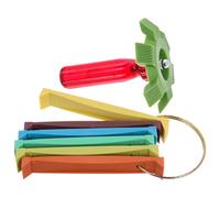 SHINEOFI Peigne à Ailettes de Climatisation 2 Pièces Vert et Multicolore, Outil de Nettoyage pour Radiateurs et Condensateurs, Kit Entretien pour Dissipateurs Thermiques Automobile, Brosse