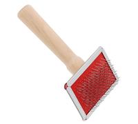 SHINEOFI Peigne de Toilettage pour Animaux à Aiguilles de Précision Manche en Bois Naturel Petit Format Brosse Carde pour Chien et Chat Outil pour Enlever les Poils et Démêler le Pelage