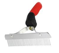 SHINEOFI Peigne de Toilettage pour Chien et Cheval Râteau Démêlant, Manche Ergonomique Antidérapant, Matériaux Caoutchouc et Métal pour Nettoyage Couleur Aléatoire