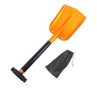 SHINEOFI Pelle à Neige pour Voiture Pliante en Alliage D’Aluminium Résistante pour Voyage Et Urgence Antidérapante Grattoir à Glace Intégré Pratique Et Légère