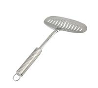 SHINEOFI Pelle à Steak en Acier Inoxydable 430 Larguée et Épaisse, Spatule Cuisine Polyvalente pour Poisson et Crêpes, Ustensile Inox Professionnel pour Cuisson Maison