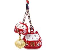 SHINEOFI Pendentif Chat et Ornement Suspendu Décoratif pour Breloque Chanceuse Maneki Neko et Collection