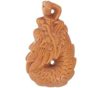 SHINEOFI Pendentif Dragon de Santal Décoration Suspendue Multifonctionnelle pour Sac Porte-clés et Ornement Artisanal Élégant