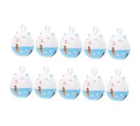 SHINEOFI Pendentifs Cloches Diy Animaux Bleu Et Blanc 10 Pièces Légères Trous Suspendre Pour Décoration Bricolage Clés Paquet Fête Intérieur Été