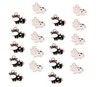 SHINEOFI Pendentifs Vache En Alliage Solide 40 Pièces, Accessoires Bijoux Diy, Trou Pour Décoration Facile, Noir Et Blanc, Pour Bracelets Et Colliers, Usage Artisanal Créatif, Présent De Bricolage