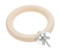 SHINEOFI Perchoir à Oiseaux en Bois Rond Beige Balançoire Support D'entraînement pour Oiseaux et Promoteur D'activité pour Calopsittes et Moineaux