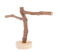 SHINEOFI Perchoir Naturel pour Oiseaux Mâcher Support Stable pour Perruches Perroquets et Petits Oiseaux Accessoire de Cage avec Surface Rugueuse pour Limage des Griffes Hauteur avec Deux
