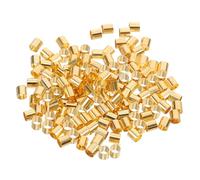 SHINEOFI Perles à Écraser En Cuivre Dorées 500 Pièces 2mm Accessoires De Bijoux Pour Colliers Et Bracelets Embouts De Cordon Fournitures De Bricolage
