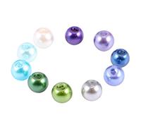 SHINEOFI Perles Verre Vertes pour DIY Perles Accessoires pour Bijoux Artisanat et Décoration avec Résistantes et Polyvalentes pour Colliers et Bracelets