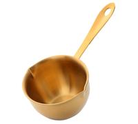 SHINEOFI Petite Casserole en Acier Inoxydable 04 Mini Taille avec Poignée Ergonomique et Bec Verseur Marmite en Métal pour Sauce et Huile Compatible Plaques Induction la Cuisine Maison
