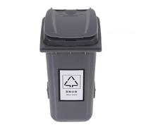 SHINEOFI Petite Poubelle de Table Multifonction en Polypropylène Gris Mini Poubelle de Bureau Compacte pour Recyclage et Rangement Seau de Stockage des Déchets pour Maison et Bureau