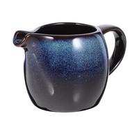 SHINEOFI Pichet à Crème en Céramique avec Anse et Bec Verseur Petit Pichet Réutilisable pour Café et Sirop Contenance Adaptée Couleur Bleu Écaille Cuisine et Service à Thé