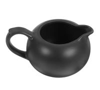 SHINEOFI Pichet à Lait en Céramique Noir Moyen Pot à Lait pour Café et Crème Bec Verseur pour Maison et Hôtel Accessoire Vaisselle Multifonction Crémier Pratique