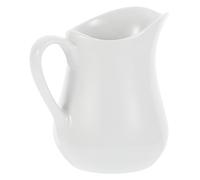 SHINEOFI Pichet Céramique Blanche avec Poignée Tasse à Lait Adorable pour Café Yaourt et Sauces Facile à Nettoyer et Pratique pour Boissons et Desserts
