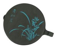 SHINEOFI Pierre à Encre de Poisson de 10cm Couvercle, Pierre Brute Lisse aux Bords Arrondis, pour Calligraphie et Étude