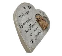 SHINEOFI Pierre Commémorative pour Chien Cœur en Résine Résistante Statue Funéraire Petit Format Ornement Mémorial Jardin pour Animaux De Compagnie Convient Aux Propriétaires De Chiens