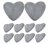 SHINEOFI Pierres à peindre en forme de cœur, lot de 10, pierre, 5 cm, surface lisse, bords arrondis, pour activités créatives en classe