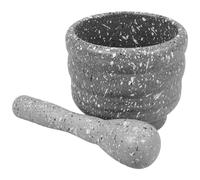 SHINEOFI Pilon et Bol Broyeur à Ail en Granit Grand Modèle Presse-Ail Manuel Multifonction pour Épices et Condiments Ustensile Cuisine Robuste Nettoyage Facile Cuisine Maison