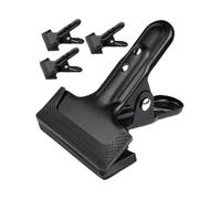 SHINEOFI Pinces De Fixation De Fond Résistantes en Acier 4 Pcs pour Photographie, Clips D'arrière-Plan Noirs Polyvalents pour Tissu De Fond, Utilisation Professionnelle en Studio Photo