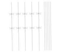 SHINEOFI Plant Support Stakes Transparent Plastic Vine Climbing Stem Support Poles with Clips Set for Garden and Indoor Plants