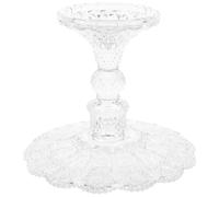 SHINEOFI Plateau à Fruits Verre sur Pied Élégant Assiette à Bonbons Vintage avec Motif Délicat Support Apéritif Décoratif pour Maison Restaurant et Buffet