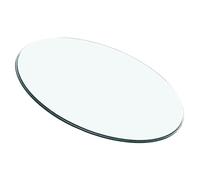 SHINEOFI Plateau de Table Rond Design Moderne et Esthétique Claire en Verre Trempé Transparent Entretien Facile Adapté pour Patio et Lounges