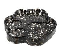 SHINEOFI Plateau Porte-Bijoux en Résine de Patte de Chat Éclats de Cristal d'Obsidienne Noire Plateau Organisateur Multifonction pour Pierres de Guérison et Huiles Essentielles