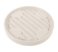 SHINEOFI Plateau Rond Beige en Plastique et Métal pour Pots de Fleurs, Support Stable roulettes pour Déplacer Facilement Plantes en Pot sur Balcon ou Jardin
