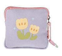 SHINEOFI Pochette Carrée pour Serviettes Hygiéniques, pour Filles, en Toile Pourpre