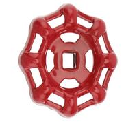 SHINEOFI Poignée de Vanne à Volant en Fonte Rouge 6 X 6 Mm, Roue de Vanne D'eau de Jardin, Poignée de Robinet Extérieur, Raccord Étanche pour Valve à Guillotine, Usage Industriel