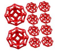 SHINEOFI Poignée En Fonte Rouge 6x6 Mm Pour Robinet à Boisseau Sphérique, Lot De 10 Pièces, Métal Solide, Faible Résistance Fluide, Ouverture Facile, Usage Plomberie Et Raccord D’eau