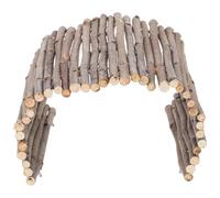 SHINEOFI Pont Courbé en Bois et Cachette Multifonctionnelle pour Reptiles et Petits Animaux Échelle Robuste pour Terrarium et Temps de Jeu Actif