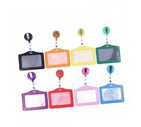 SHINEOFI Porte-badges Et Pochettes Pour Cartes De Crédit Lot De 8 Étui Transversal En Cuir Pu Avec Clip Rétractable