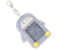 SHINEOFI Porte-Carte D'identité en Peluche Pingouin Gris pour Carte D'identité Porte-clés pour Enseignants Médecins Couverture De Carte en Peluche