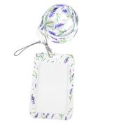 SHINEOFI Porte-Cartes Didentité avec Cordon À Motif Floral Romantique Pendentif pour Carte De Travail Et De Bus