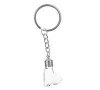 SHINEOFI Porte-clés Bouteille en Verre Amulette Pendentif en Fiole de Verre 8 Mm Coeur et Étoile Romantique Femme Paquet à Main Accessoire Miniature Décoratif Vintage