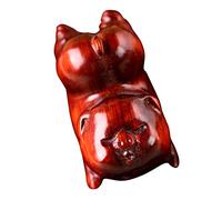 SHINEOFI Porte-clés Cochon Bois Pendentif Breloque Décoration Statuette Suspendue Ornement Pour Sac