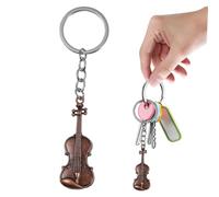 SHINEOFI porte-clés guitare vintage accessoires de clés décoration suspendue pour violon pendentif instrument de musique pendentif en chaîne-clés petit clés de violon Alliage de zinc Brun