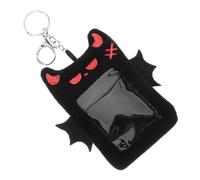 SHINEOFI Porte-clés Peluche Avec Protège-carte Photo à De Démon Étui à Carte Identité Mignon Pour Étudiants Et Fans Accessoire Pratique