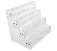 SHINEOFI Porte-crayons en Acrylique Transparent 4 Niveaux 192 Emplacements, Présentoir Vertical Multifonction pour Bureau, Organiseur Stable et Compact pour Stylos Gel et Crayons