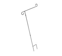 SHINEOFI Porte-Drapeau de Jardin en Métal, 38 Pouces, Fer Noir, Rustique | Usage Extérieur, Base Stable et Pose Simple, pour Pelouses Commémoratives et Événements du 250e Anniversaire
