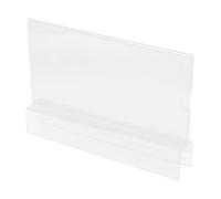 SHINEOFI Porte-nom Acrylique Transparent pour Bureau Support De Carte De Afficheur De Nom pour De Travail De Large