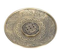 SHINEOFI Porte-Parfum Lotus en Bronze 9 Trous Bol Brûlant Support Encensoir pour Bâtons D’Parfum Décoration Zen pour Contemplation et Yoga Accessoire Maison et Bureau
