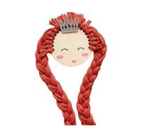 SHINEOFI Porte-pinces Cheveux Mural en Bois et Tissu Coloré, Organisateur de Nœuds et Élastiques pour Fille, Cintre Suspendu pour Accessoires de Coiffure, Décoration Intérieure Chambre