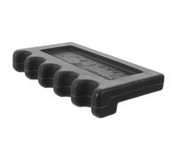 SHINEOFI Porte-Queue de Billard Noir en Plastique à 5 Fentes Base lestée | Fente courbe pour maintien stable, surface antidérapante, pose peu encombrante, pour queues et bord de table
