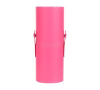 SHINEOFI Pot de Rangement Maquillage Portable en Cuir PU Couvercle, Seau de Rangement Compact Petit Format Rose Fuchsia, Boîte Cosmétique Multifonction pour Pinceaux et Accessoires