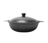 SHINEOFI Pot en Fonte Émaillée 18 CM avec Couvercle pour Riz au Poulet Braisé Casserole Traditionnelle pour Cuisson Mijotée Compatible Induction Ustensile Cuisine Maison