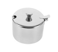 SHINEOFI Pot Sucre INOX avec Cuillère et Couvercle Intégré pour Sucre Morceaux Récipient Assaisonnement Élégant et Moderne pour Cuisine
